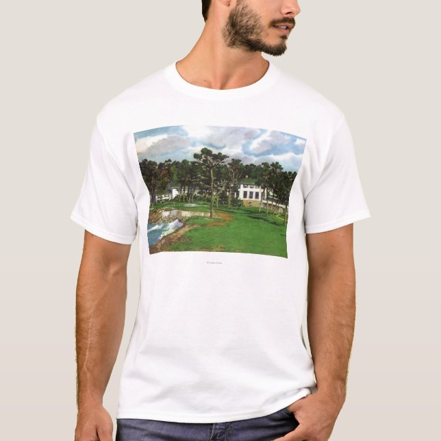 T-shirt Vue extérieure de la loge de Pebble Beach et (Devant)