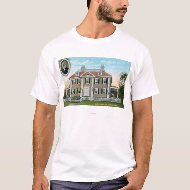 T-shirt Vue extérieure de la maison de Longfellow # 2 (Devant)