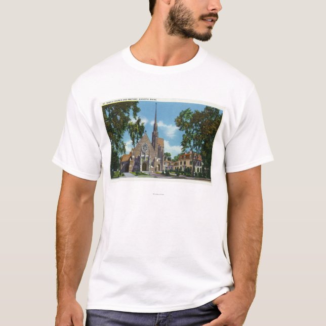 T-shirt Vue extérieure de l'église et de la cure de St (Devant)