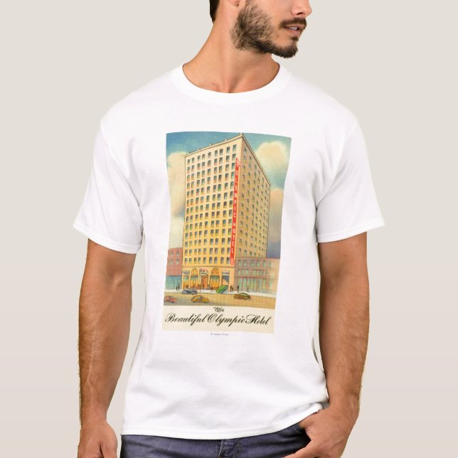 T-shirt Vue extérieure de l'hôtel olympique (Devant)