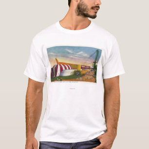 T-shirt Vue extérieure de nourriture et de bâtiment