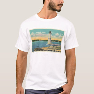 T-shirt Vue extérieure de phare d'île de roche