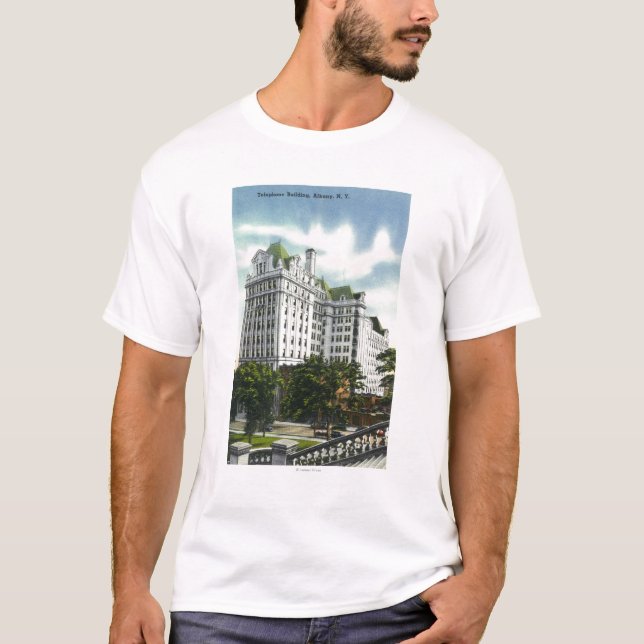 T-shirt Vue extérieure du bâtiment de téléphone # 2 (Devant)