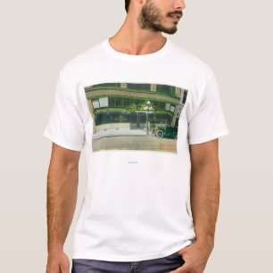 T-shirt Vue extérieure du cafétéria de coucher du solei