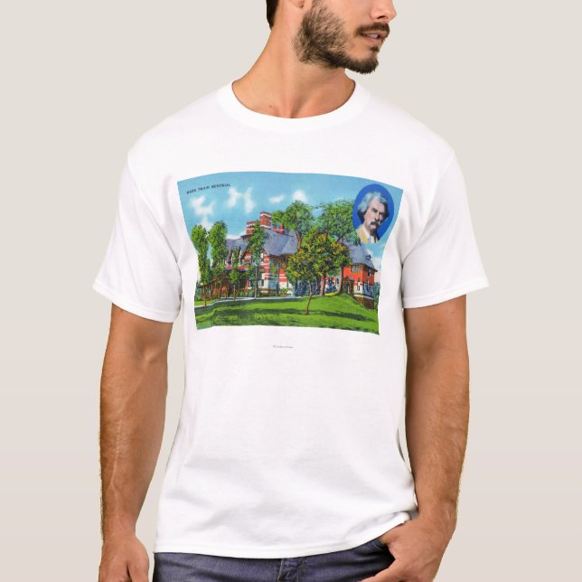 T-shirt Vue extérieure du mémorial de Mark Twain (Devant)