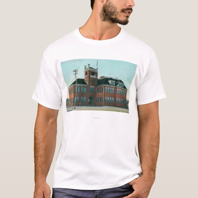 T-shirt Vue extérieure du SchoolMedford public, OU (Devant)