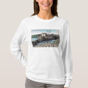 T-shirt Vue extérieure d'un or DredgerOroville, CA