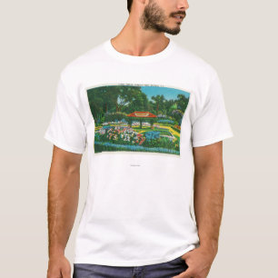 T-shirt Vue florale d'emblème de parc de Humboldt