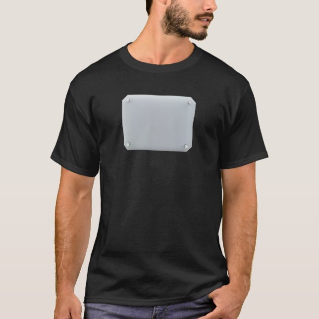 T-shirt Vue frontale du panneau en verre transparent (Devant)