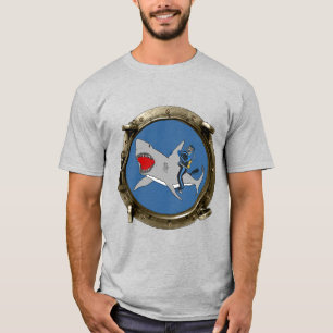 T-shirt Vue hublot d'un plongeur de la SCUBA à cheval sur