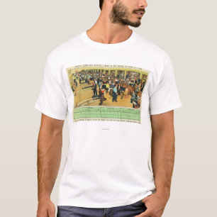 T-shirt Vue intérieure de centre de bowling de coucher du