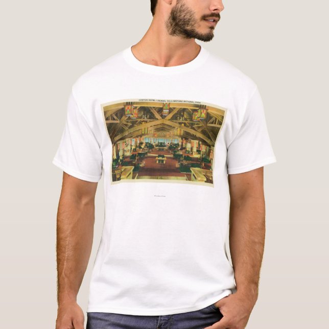 T-shirt Vue intérieure du salon d'hôtel de canyon (Devant)