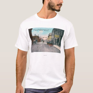 T-shirt Vue occidentale de rue de houx de bâtiment de YMC