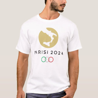 T-shirt Vue olympique 2024 Parisi Reunion Italie Tee