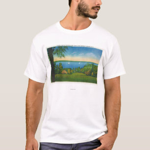 T-shirt Vue pittoresque de Hwy d'état de lac Owasco