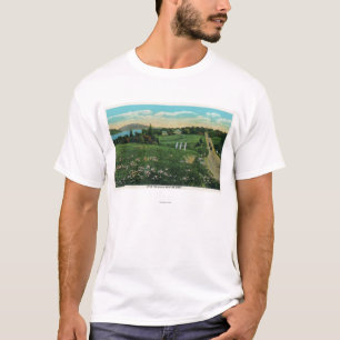 T-shirt Vue pittoresque de pays, au-dessus des collines et
