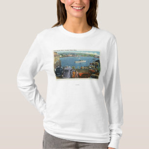 T-shirt Vue pittoresque du quai, des bateaux et des