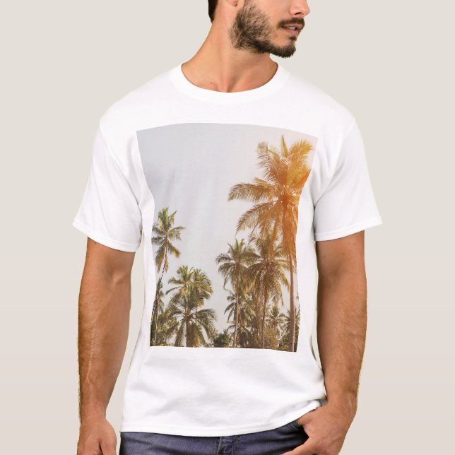 T-shirt Vue Pittoresque sur la plage de Palm (Devant)