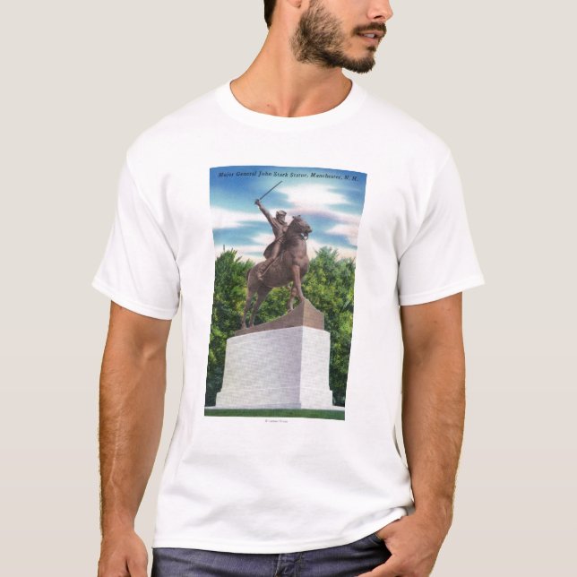 T-shirt Vue rigide de statue de GEN John (Devant)