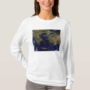 T-shirt Vue satellite de la Grèce et de la Turquie