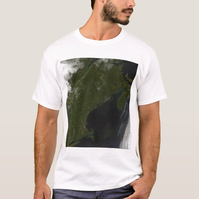 T-shirt Vue satellite de la Nouvelle-Angleterre (Devant)