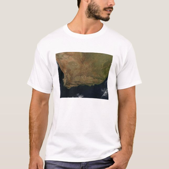 T-shirt Vue satellite de l'Afrique du Sud (Devant)