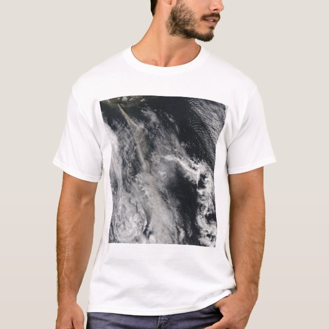 T-shirt Vue satellite d'un panache de cendre 2 (Devant)