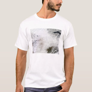 T-shirt Vue satellite d'une tempête massive d'hiver