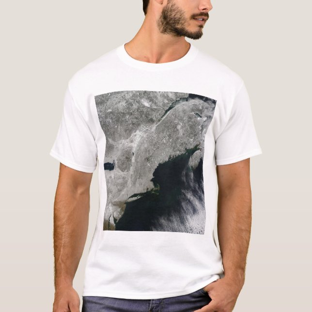 T-shirt Vue satellite sur la neige (Devant)