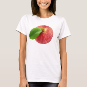 T-shirt Vue supérieure de la pomme rouge