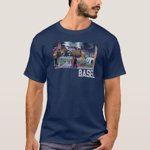 T-shirt Vue sur Bâle et le Rhin, Ernst Ludwig Kirchner