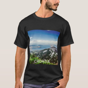 T-shirt Vue sur la mer depuis les montagnes en Croatie