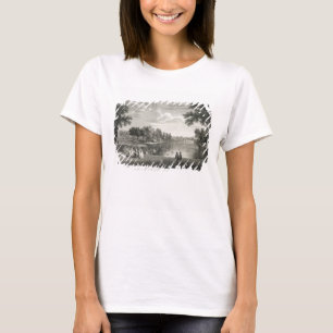 T-shirt Vue sur le lac depuis le Centre Marcher dans le ja