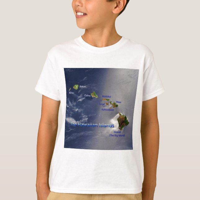 T-shirt Vue sur les îles Hawaiiennes (Devant)