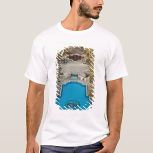 T-shirt Vue surélevée de la piscine de l'hôtel Herods Pala
