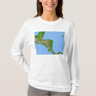T-shirt Vue topographique de l'Amérique Centrale