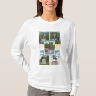 T-shirt Vues des statues en parcs de ville de Portland