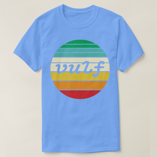 T-shirt Vulf Retro Sunset Vulfpeck Design (Design devant)