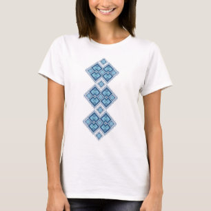 T-shirt Vyshyvanka ukrainien de bleu de broderie