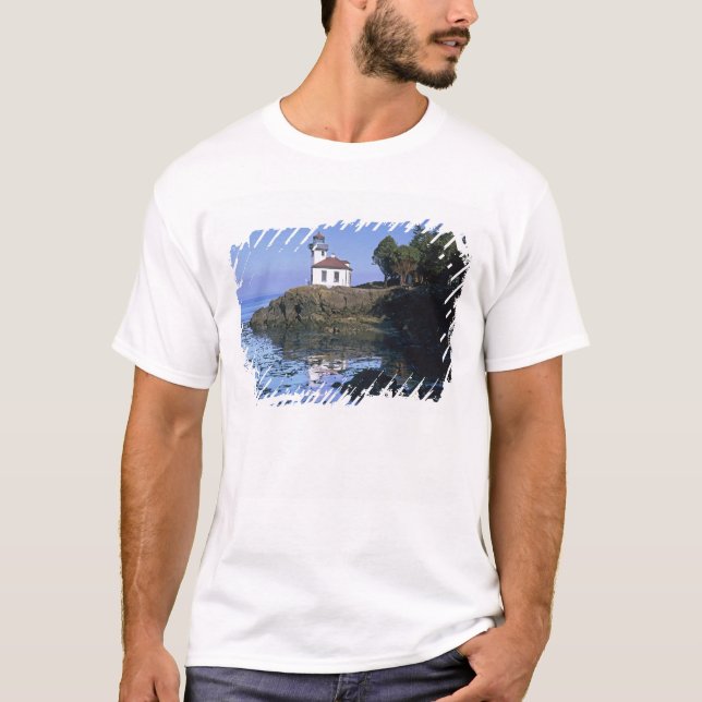 T-shirt WA, île de San Juan, phare de Lime Kiln (Devant)