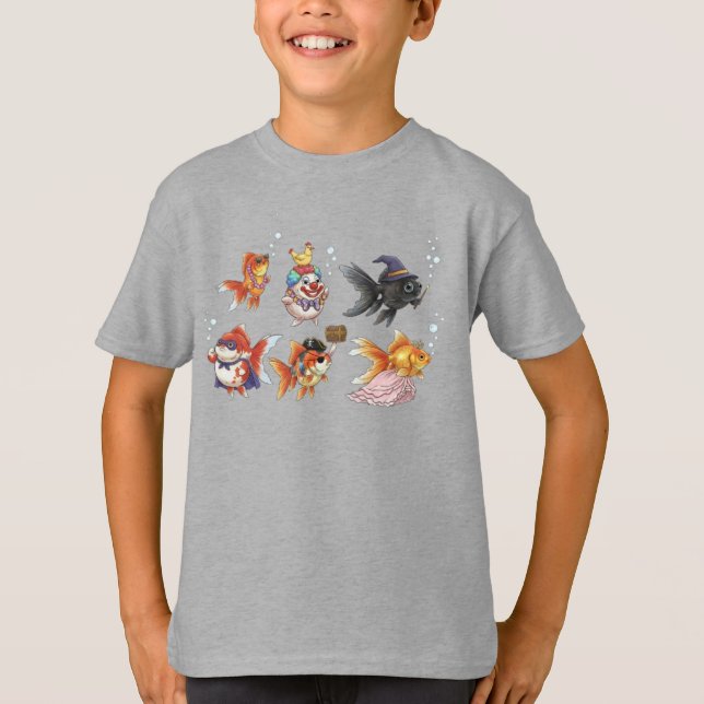 T-shirt Wacky Goldfish Pirate (Devant)