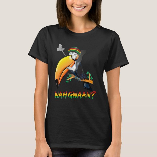 T-shirt Wah Gwaan Patois Jamaïque Toucan Jamaicain Slang (Devant)