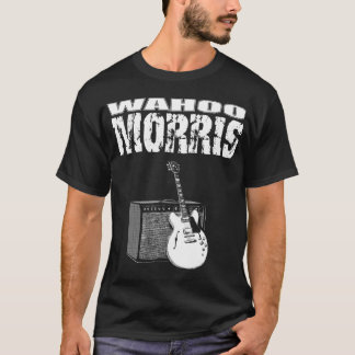T-shirt Wahoo Morris T, blanc sur le noir : Guitare et