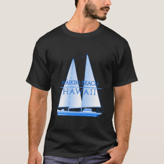 T-shirt Waikiki Beach Hawaii Nautical Sailing Sailor