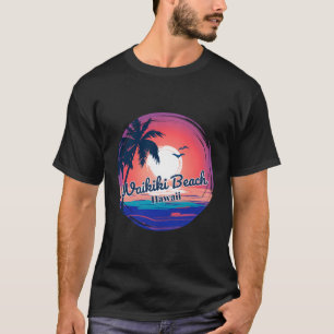 T-shirt Waikiki Beach Hawaii Tropical Paradise Hawaiian Va