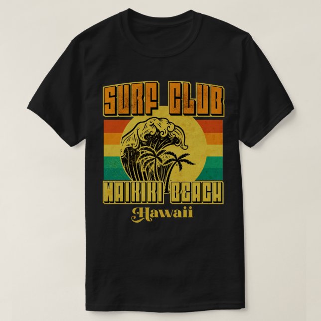 T-shirt Waikiki Surf Hawaii (Design devant)