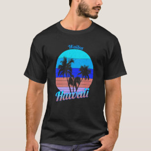 T-shirt Wailea Hawaii Retro Tropical Palm Trees Vacances
