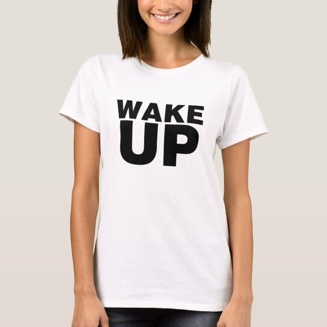 T-shirt Wake up Black (Devant)