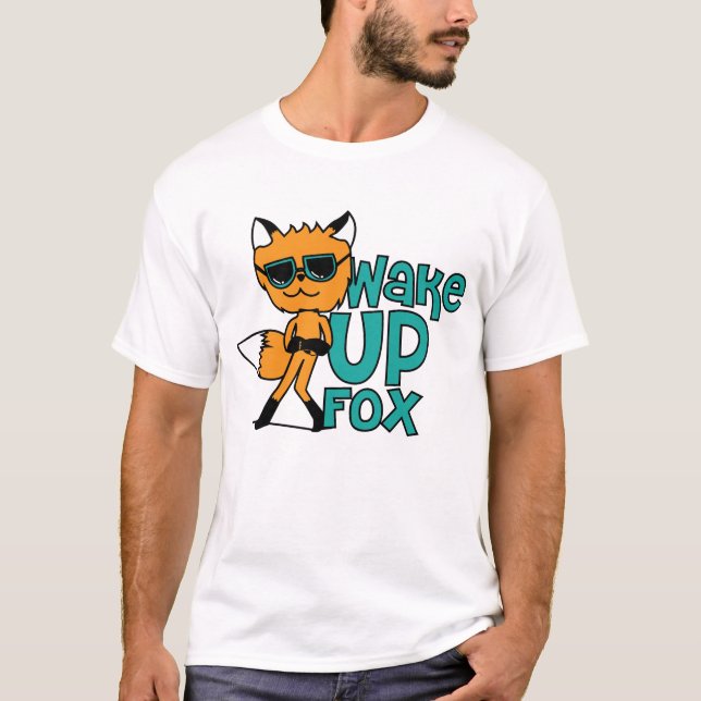 T-shirt Wake Up Fox Cool Guy (Devant)