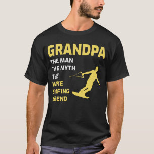 T-shirt Wakesurfing Wakeboard Wake surfing Grand-père